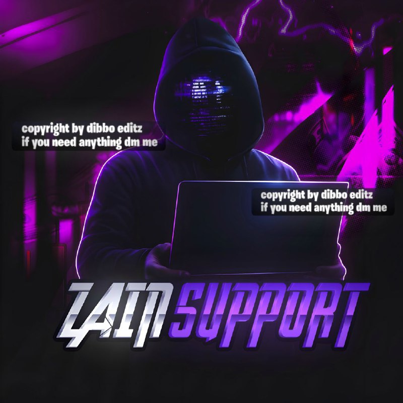 Zain Support Cyber-Themed Brand Identity