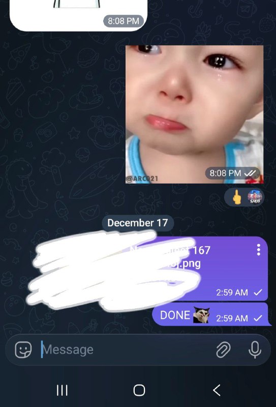Crying Baby Telegram Sticker