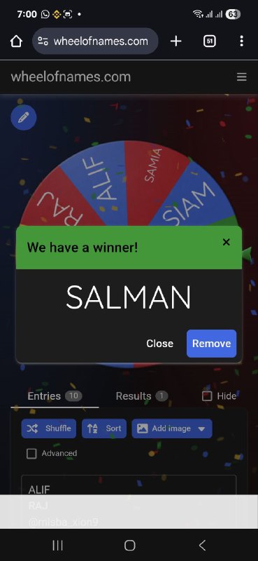 Winner Announcement Graphic