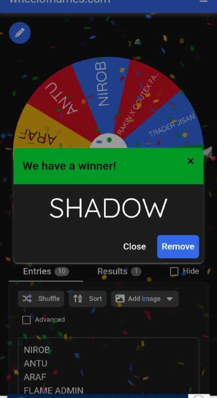 Winner Announcement Graphic